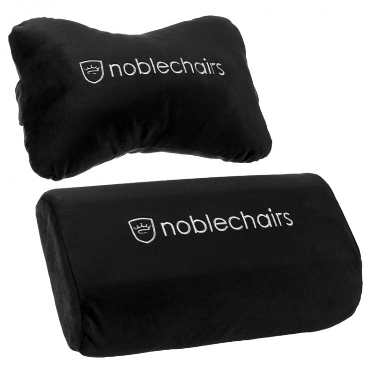 Gamer szék kiegészítő, noblechairs párna szett, Fekete/Fehér