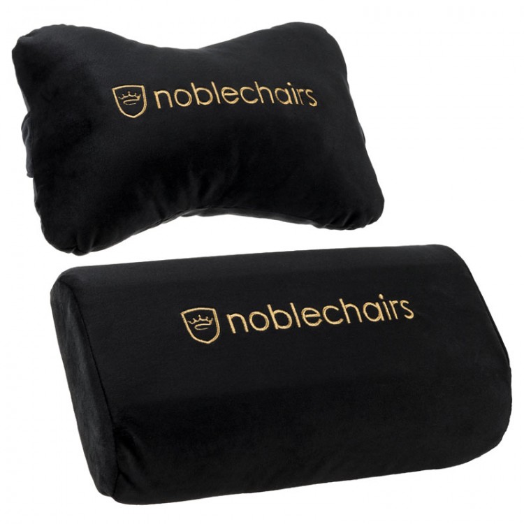 Gamer szék kiegészítő, noblechairs párna szett, Fekete/Arany